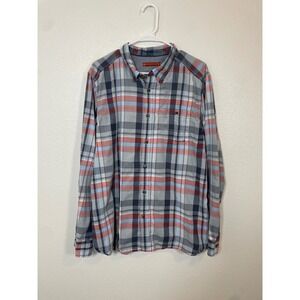 The North Face Plaid Button Down Mens XLarge Blue Red Grey Long Sleeve Shirt